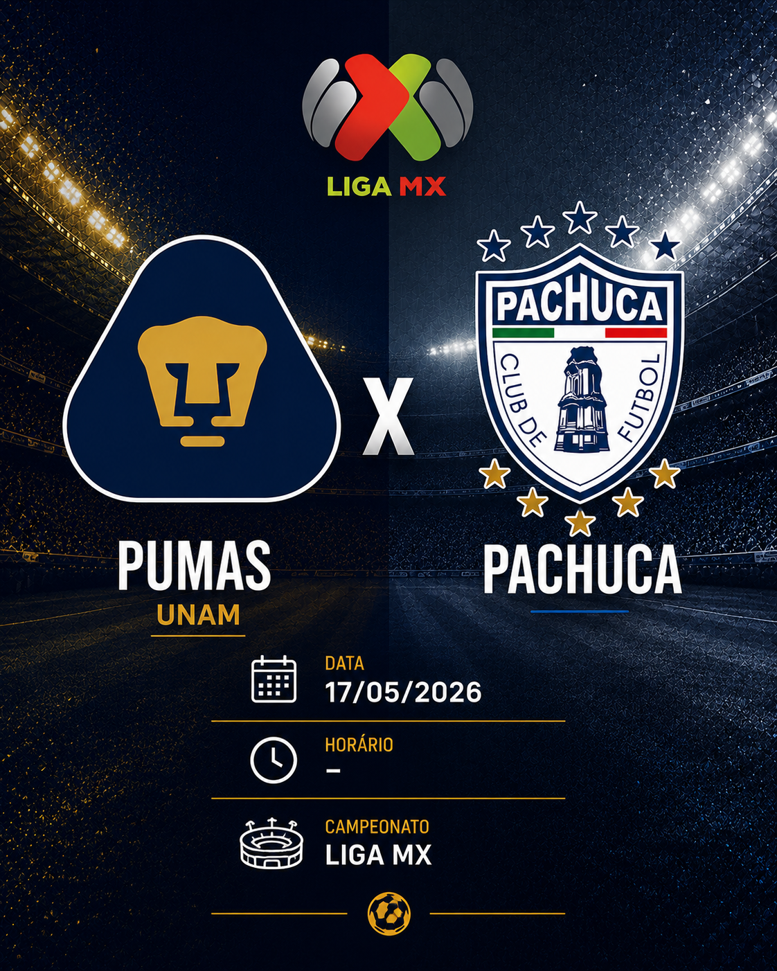 PUMAS UNAM × PACHUCA: Pumas UNAM Classifica @2,22