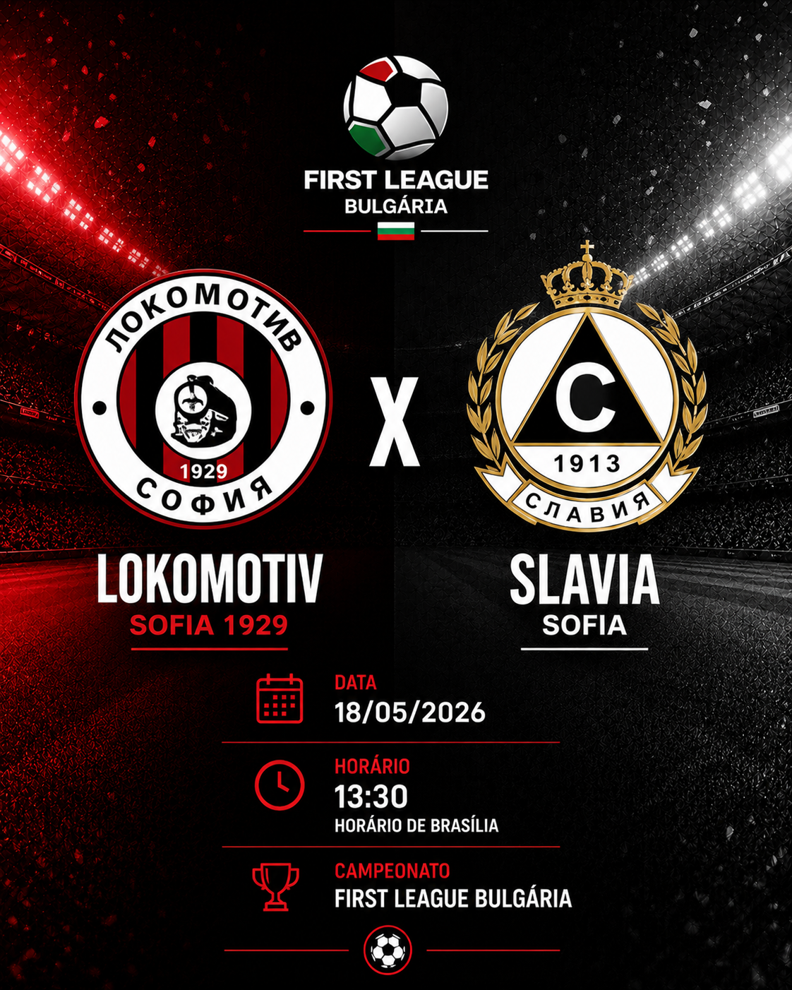 LOKOMOTIV SOFIA 1929 × SLAVIA SOFIA: Over 2.5 @2,15