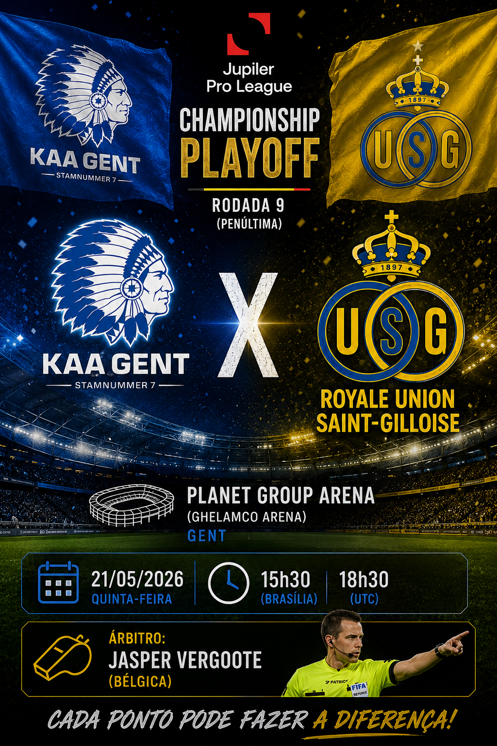 KAA GENT × ROYALE UNION SAINT-GILLOISE: Gent AH +0.75 @1,90