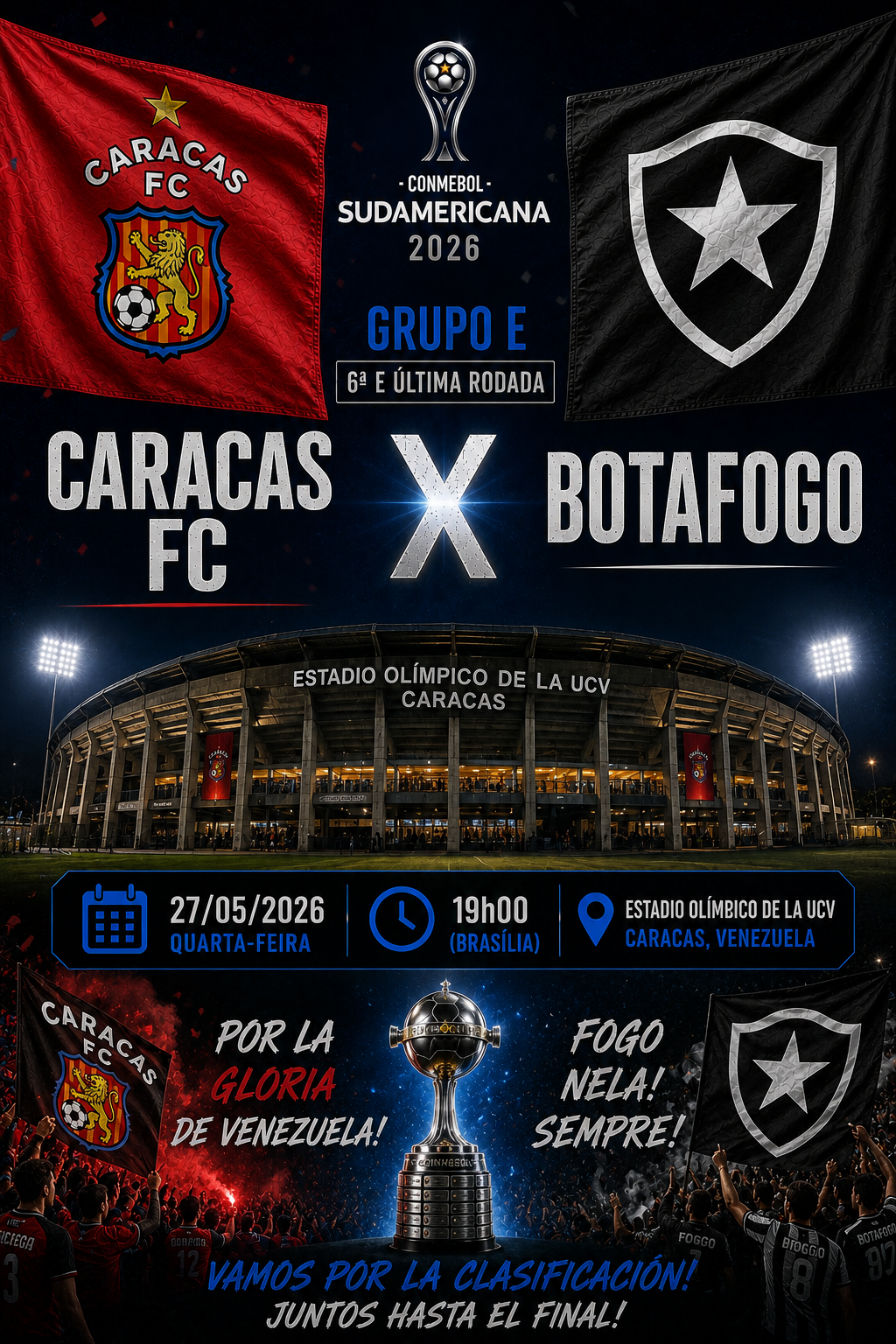 CARACAS FC × BOTAFOGO: Ambos Marcam @2,00
