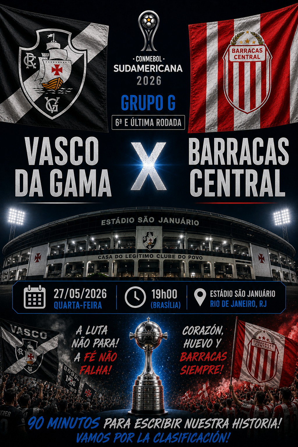 VASCO DA GAMA × BARRACAS CENTRAL: Barracas Central AH +1.5 @1,50