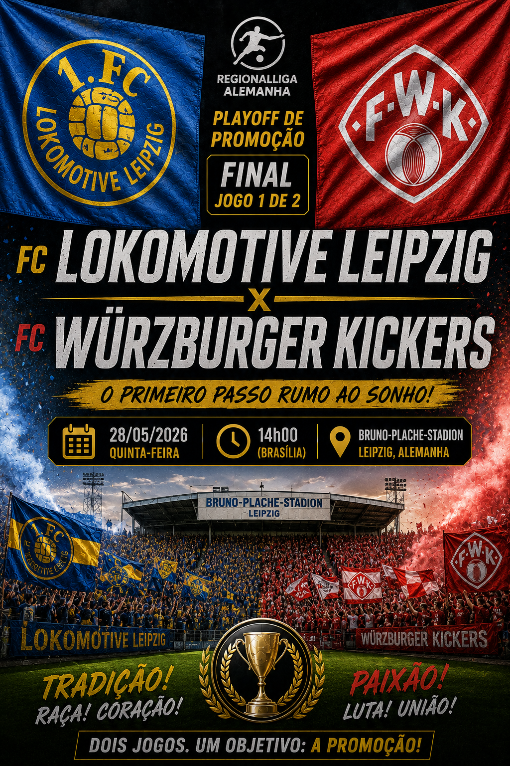 FC LOKOMOTIVE LEIPZIG × FC WÜRZBURGER KICKERS: Under 2,5 Gols @1,75