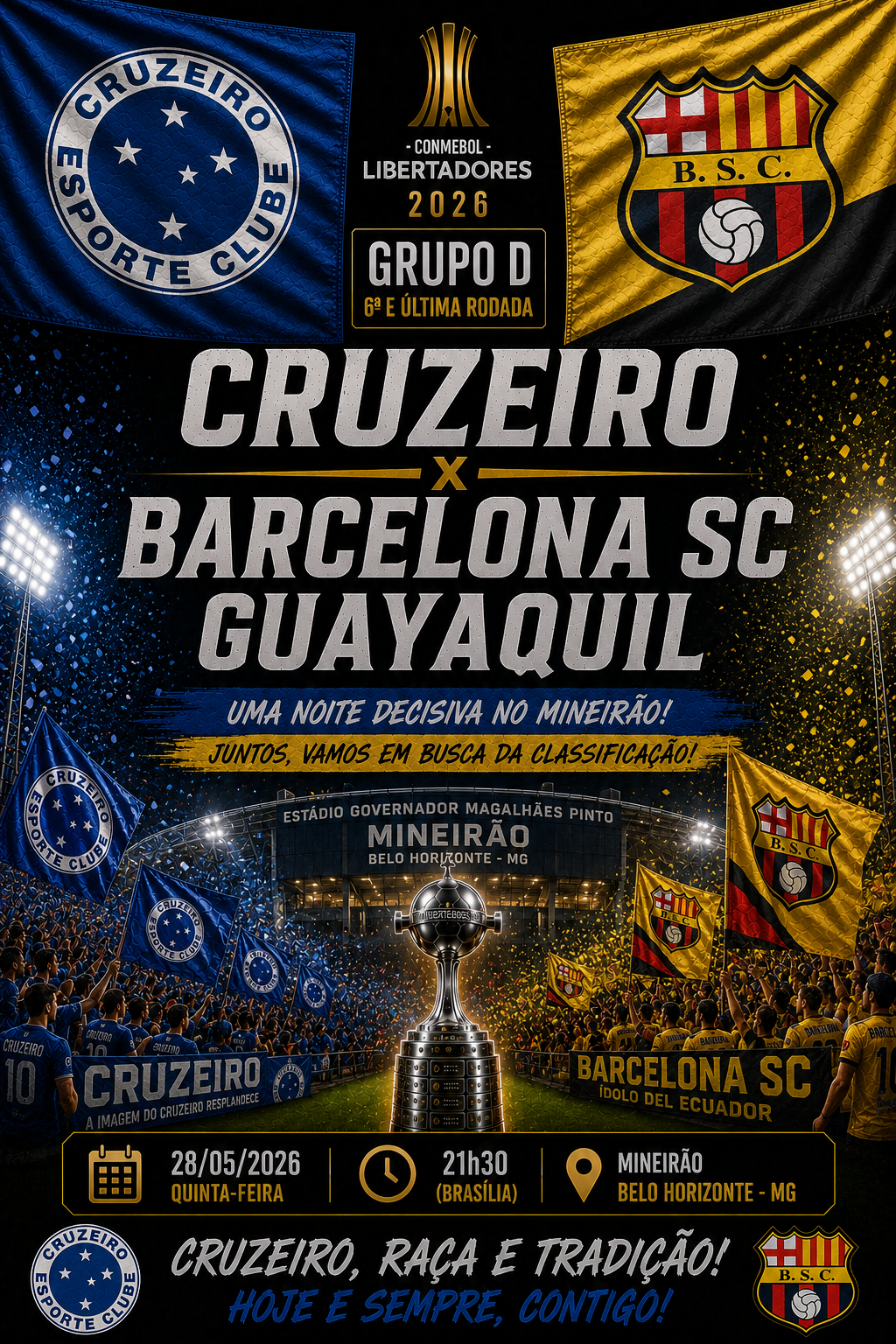 CRUZEIRO × BARCELONA SC GUAYAQUIL: Kaio Jorge Marca @1,66