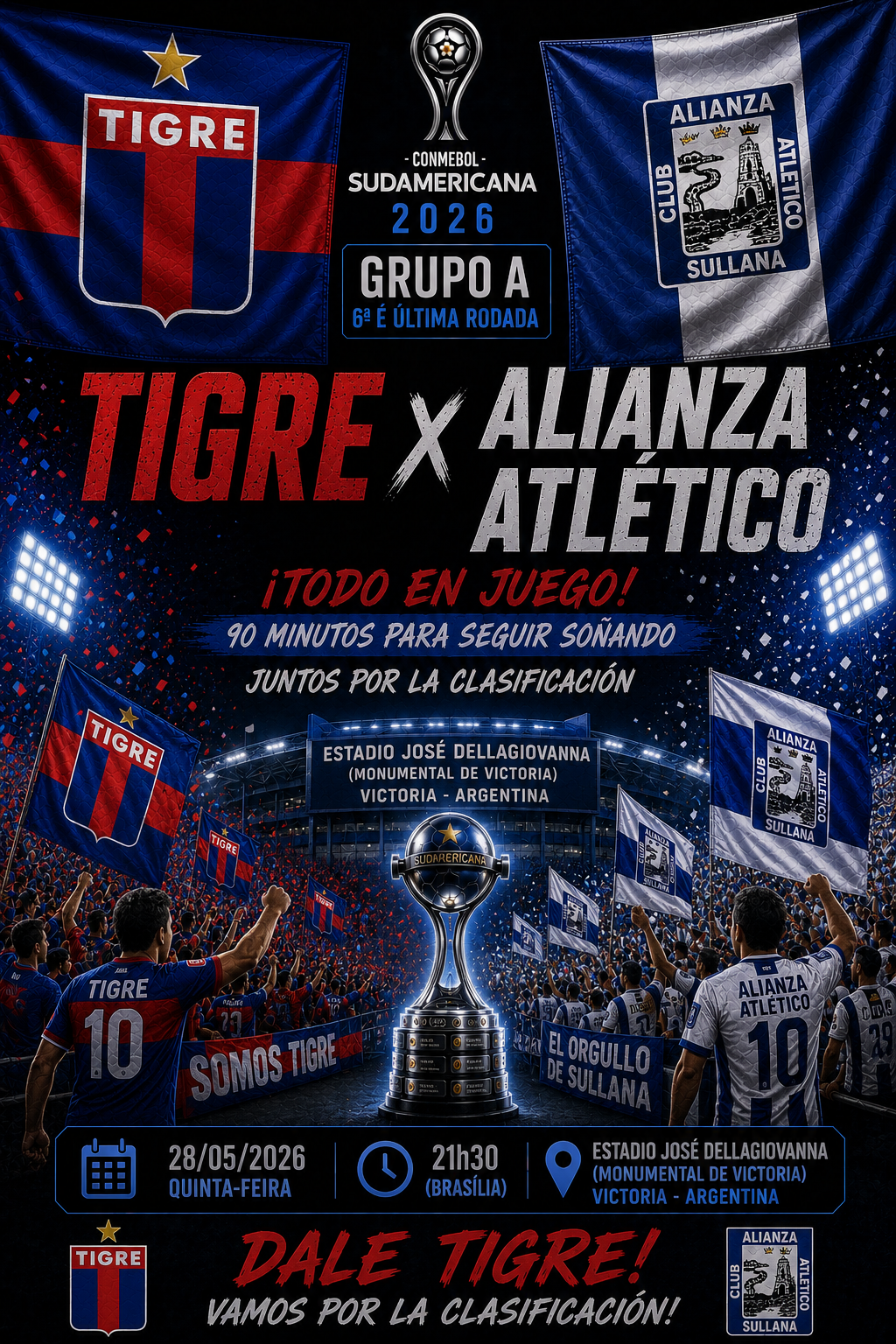 TIGRE × ALIANZA ATLÉTICO: Tigre -1.5 AH @1,75