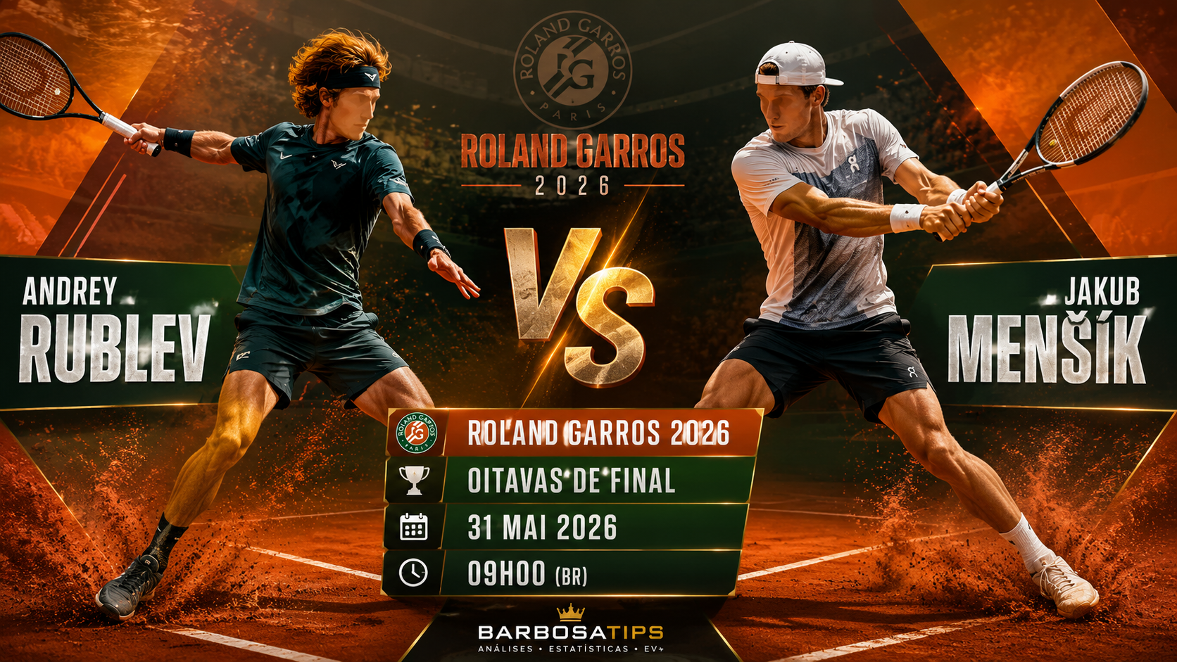 ANDREY RUBLEV vs JAKUB MENŠÍK: Vitoria Casa @1,80